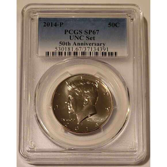 2014 P Kennedy Half Dollar SP67 PCGS 50th Anniversary - Picture 1 of 2
